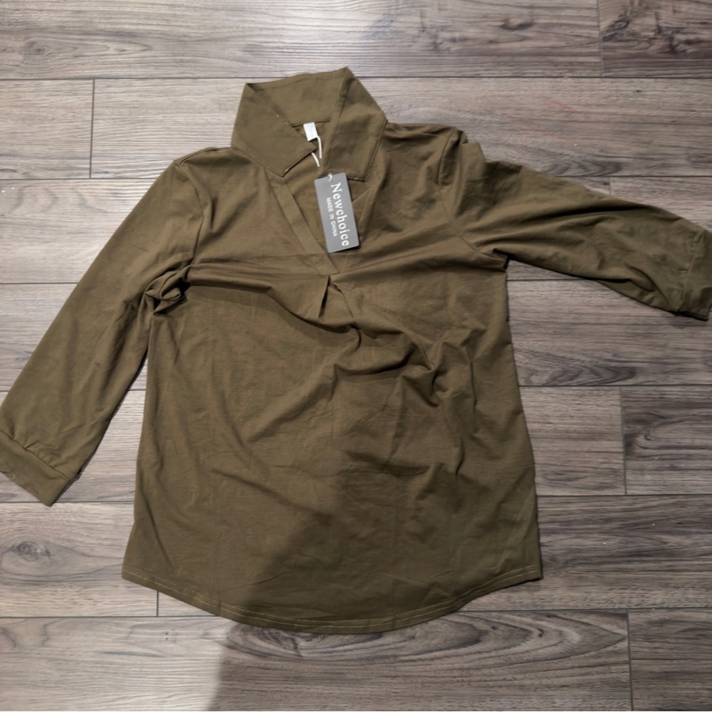 Olive Long Sleeve Women's Top. New choice.